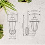 GSC Evolution Farol de jardín Serie Bagan blanc, bras réversible, E27, IP44