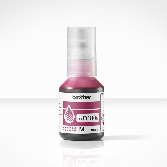 Brother Bouteille d'encre originale BTD180M Magenta - 5000 pages Brother Bouteille d'encre originale BTD180M Magenta - 5000 pages