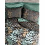 BigBuy Home Parure de lit Satin King Menthe, Anthracite et Marron