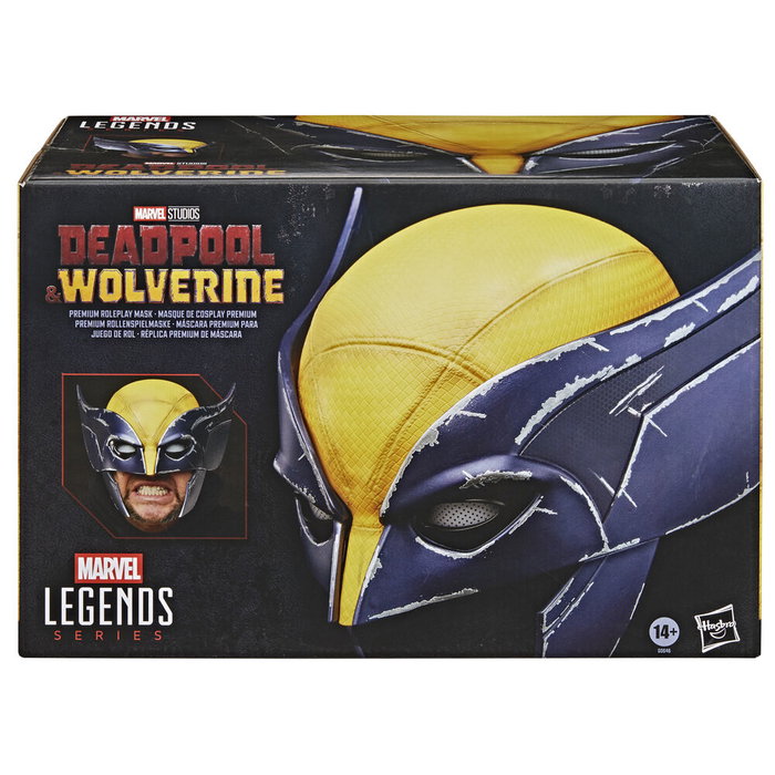 HASBRO Masque 1:1 Lobezno Deadpool & Wolverine - Mascara Premium avec rembourrage intérieur amovible et socle