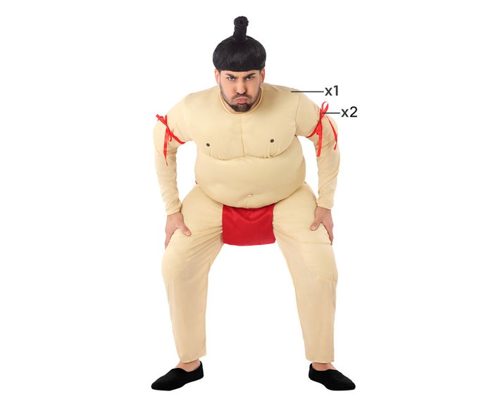 Atosa Déguisement Sumo Homme Adulte Rouge M-L Atosa Déguisement Sumo Homme Adulte Rouge M-L
