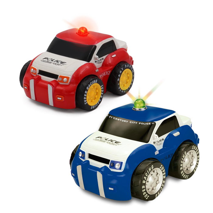 TACHAN Patrulla Urbana Azul - Voiture de Police Radiocommandée pour Enfants avec Lumières, Jouet RC - Réf. 8Yj10437 R.566-12 - À partir de 3 ans