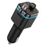 SAVIO Transmetteur FM noir avec microSD, USB A et USB C