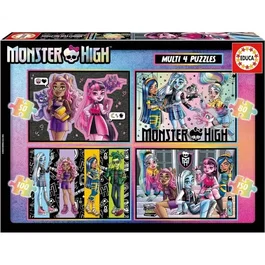 Educa - 4 Puzzles Progressifs Monster High avec 50, 80, 100 et 150 Pièces - Jeu Éducatif et Amusant pour Enfants
