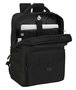 Safta Mochila - Sac à dos portable avec port USB, pour ordinateur portable 15,6 pouces, 2 compartiments, 31x44x13 cm, thème Real Madrid Premium, noir
