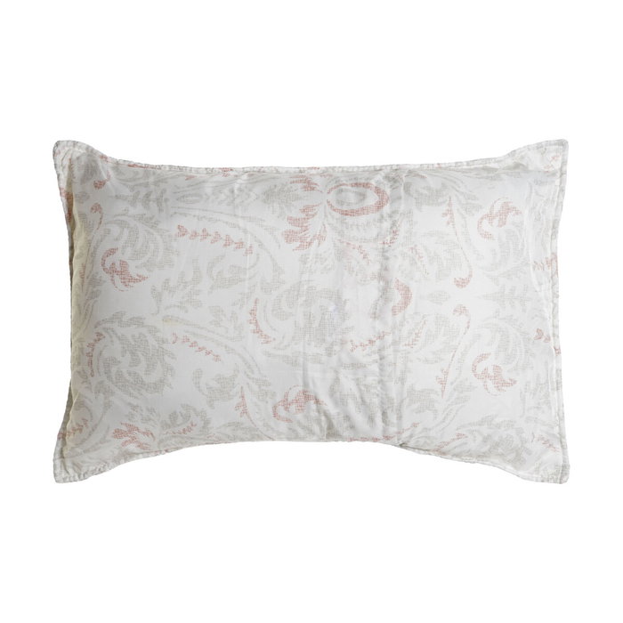 Coussin DKD Home Decor Blanc Polyester Floral 60 x 10 x 40 cm