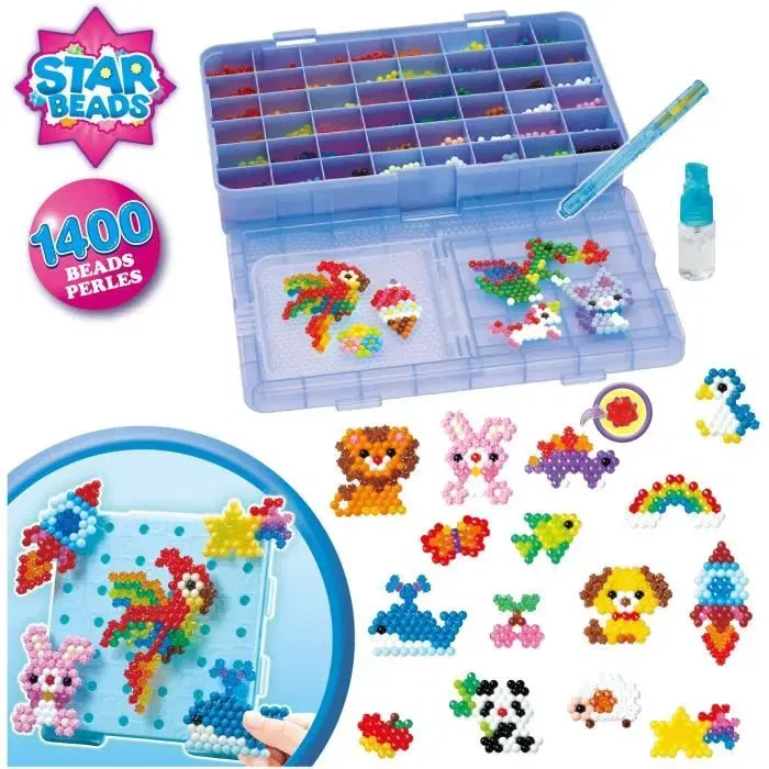 Aquabeads Coffret Mallette d'Expert 31967 avec 1400 Perles Multicolores pour Créations - À partir de 4 ans