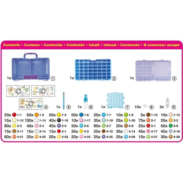 Aquabeads Coffret Mallette d'Expert 31967 avec 1400 Perles Multicolores pour Créations - À partir de 4 ans