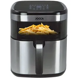 Jocca Friteuse à Air Chaud 10L JOCCA-2385 avec Hublot - 8 Programmes Prédéfinis, Fonction Maintien au Chaud, Écran LED - Dimensions 30.5x43.5x36.4 cm