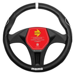 Momo Housse de volant 014 Supergrip Noir-Blanc PU 36,5-37,9 cm