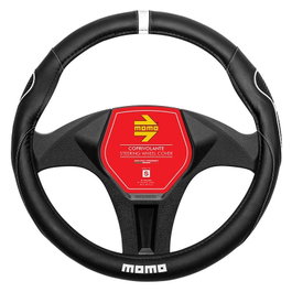 Momo Housse de volant 014 Supergrip Noir-Blanc PU 36,5-37,9 cm