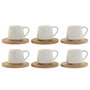 Home ESPRIT Ensemble de tasses à café Blanc Bambou Porcelaine 90 ml