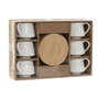 Home ESPRIT Ensemble de tasses à café Blanc Bambou Porcelaine 90 ml