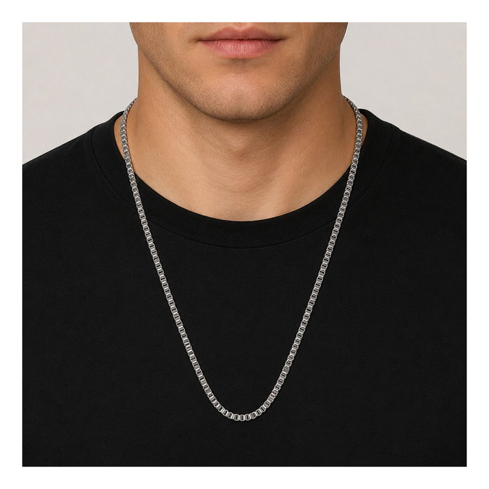 Boss Collier en Acier Inoxydable Gris 58cm