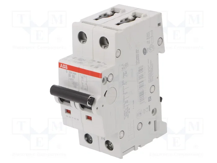 ABB S200 Disjoncteur 16A 1+N 230/400VAC ABB S200 Disjoncteur 16A 1+N 230/400VAC