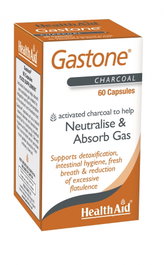 HEALTH AID GASTONE Charbon Activé 260mg 60 Capsules