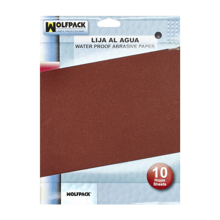 WOLFPACK LINEA PROFESIONAL Papier abrasif à l'eau Maurer grain 320 (pack 10 plis)
