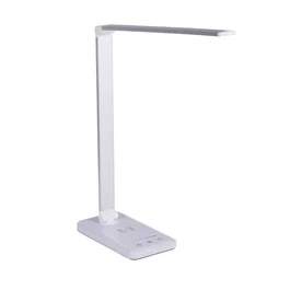 Lampe de Bureau LED avec Chargeur sans Fil 6W 420Lm CCT, Luminosité Réglable, Ports USB Multiples, Design Minimaliste