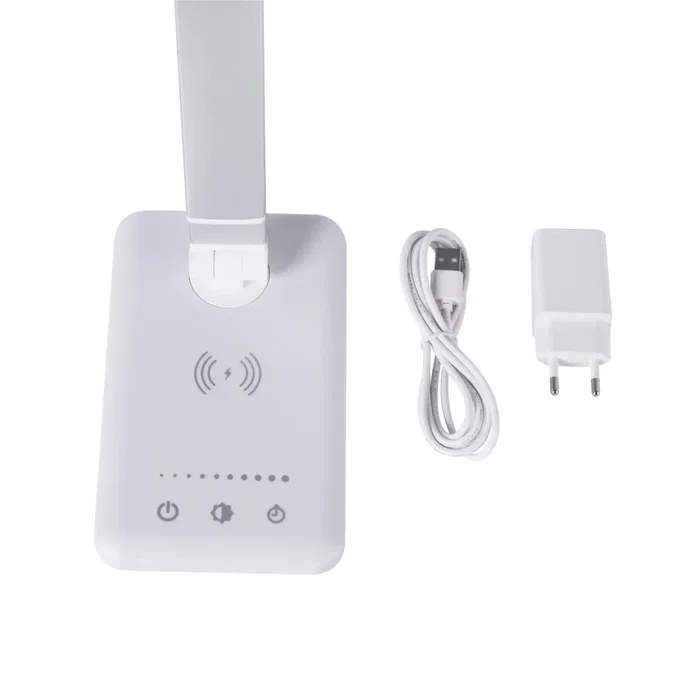 Lampe de Bureau LED avec Chargeur sans Fil 6W 420Lm CCT, Luminosité Réglable, Ports USB Multiples, Design Minimaliste