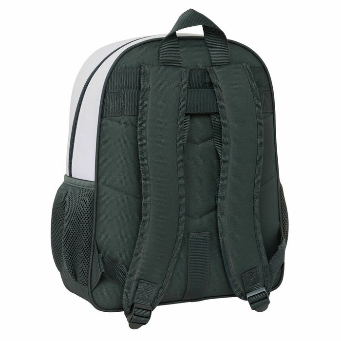 Safta Mochila junior adapt.carro - Sac à dos junior avec roulettes Real Madrid équipement 25/26 - 32 x 38 x 12 cm