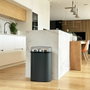 Kitchen Move Majestic Poubelle de cuisine automatique 58 L inox gris mat