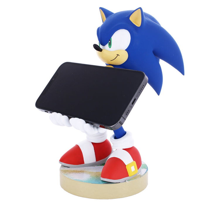 EXQUISITE GAMING Cable Guy Support de Figurine Sonic 20 cm - Porte-Console et Téléphone, Compatible PS5 DualSense, Xbox Series, iPhone