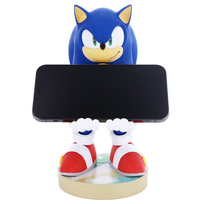 EXQUISITE GAMING Cable Guy Support de Figurine Sonic 20 cm - Porte-Console et Téléphone, Compatible PS5 DualSense, Xbox Series, iPhone