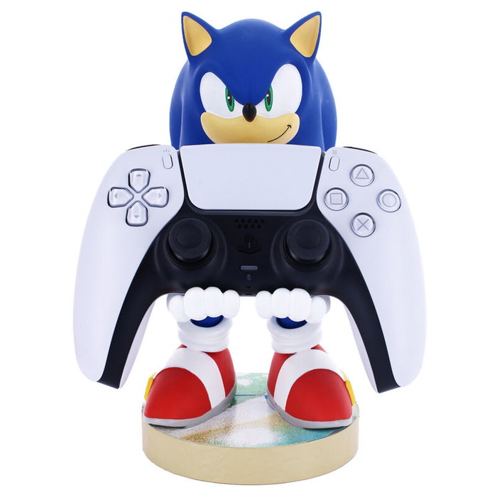 EXQUISITE GAMING Cable Guy Support de Figurine Sonic 20 cm - Porte-Console et Téléphone, Compatible PS5 DualSense, Xbox Series, iPhone