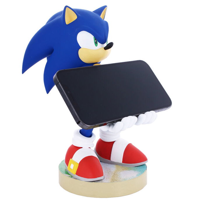 EXQUISITE GAMING Cable Guy Support de Figurine Sonic 20 cm - Porte-Console et Téléphone, Compatible PS5 DualSense, Xbox Series, iPhone