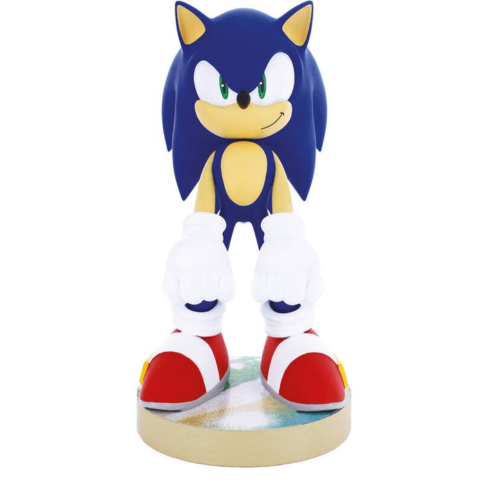 EXQUISITE GAMING Cable Guy Support de Figurine Sonic 20 cm - Porte-Console et Téléphone, Compatible PS5 DualSense, Xbox Series, iPhone