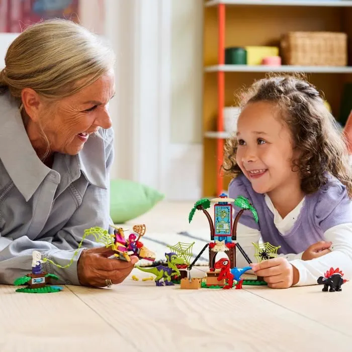 Lego 11200 Marvel Spidey et ses amis extraordinaires - Cabane dans l'arbre contre le Raptor de Gobby avec Stégosaure