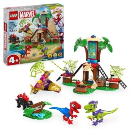 Lego 11200 Marvel Spidey et ses amis extraordinaires - Cabane dans l'arbre contre le Raptor de Gobby avec Stégosaure