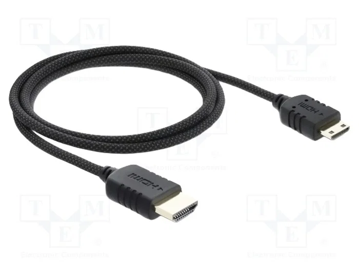 DELOCK Câble HDMI textile noir 1m DELOCK Câble HDMI textile noir 1m