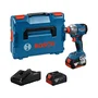 Bosch Professional GDX 18V-285 - Boulonneuse et Visseuse à Chocs sans fil 18 V - Inclut 2 batteries 4.0 Ah, chargeur GAL 18 V, coffret et clip ceinture