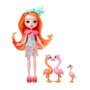 Enchantimals Poupée Florinda Flamingo avec Figure Twig et Animaux - Famille Flamencos Sunshine Island Hrx85 Mattel - Ensemble de Jeu pour Enfants +4 Ans