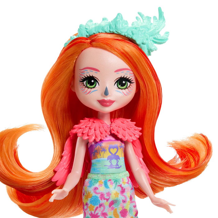Enchantimals Poupée Florinda Flamingo avec Figure Twig et Animaux - Famille Flamencos Sunshine Island Hrx85 Mattel - Ensemble de Jeu pour Enfants +4 Ans