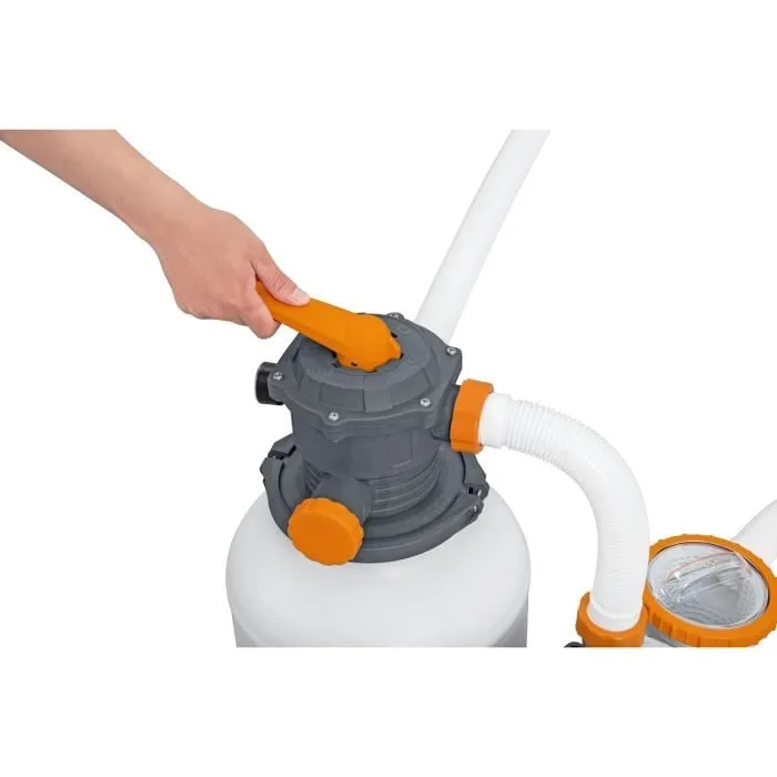 Bestway - Filtre à sable pour piscine hors sol Flowclear 8 327 L/h avec préfiltre et diffuseur ChemConnect - Compatible piscines de 1 100 à 54 500 litres