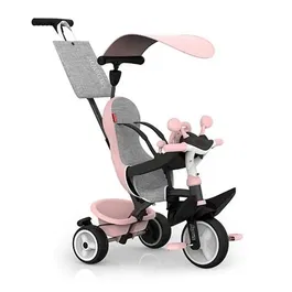 Smoby - Tricycle évolutif 3-en-1 Baby Driver Rose pour enfants de 10 mois à 3 ans avec harnais, housse lavable et roues silencieuses