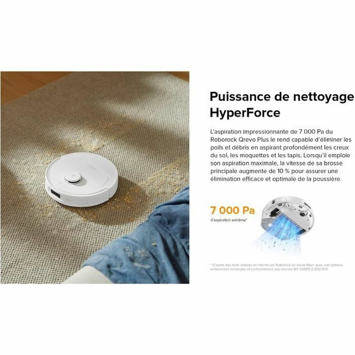 Roborock QRevo Plus Aspirateur Robot Blanc avec Station Multifonction