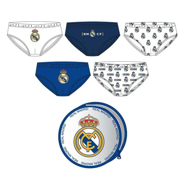 Cerdá T06/08 - Pack de 6 caleçons shorty en jersey, license Real Madrid, modèle assorted, pour garçon 6-8 ans