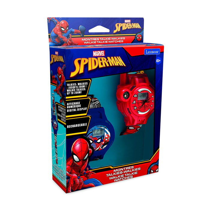 Lexibook Montre Talkie-Walkie Spiderman Dmwtw1Sp - 2-en-1 avec Boussole et Lampe de Poche, Portée 200m, +6 Ans Lexibook Montre Talkie-Walkie Spiderman Dmwtw1Sp - 2-en-1 avec Boussole et Lampe de Poche, Portée 200m, +6 Ans