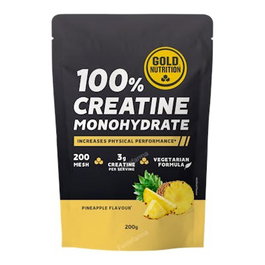 GOLD NUTRITION Creatine Monohydrate Pineapple - Créatine monohydraté saveur ananas - Boîte de 200 g