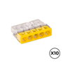Wago Connecteur rapide 5 voies, 0,5-2,5 mm², Transparent / jaune
