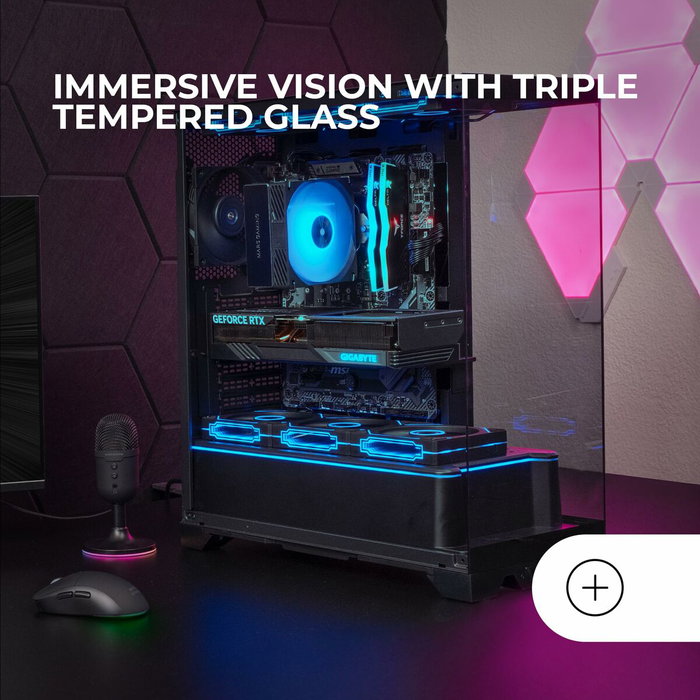 Boîtier ATX semi-tour Mars Gaming MCPRISMA Noir Boîtier ATX semi-tour Mars Gaming MCPRISMA Noir