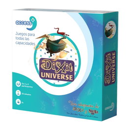 Asmodee ACSDIX01ES Jeu de Cartes Dixit Universe Access+ Version Espagnole, pour Enfants dès 8 Ans