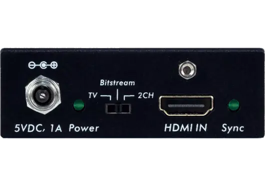 MUXLAB Extracteur Audio HDMI 4K/60, Sorties HDMI Optique Minijack, Alimentation Externe