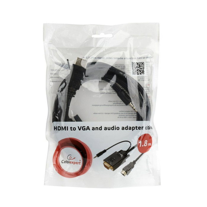 GEMBIRD Câble HDMI vers VGA avec Jack 3,5mm 3m GEMBIRD Câble HDMI vers VGA avec Jack 3,5mm 3m