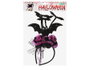Diadema - Diadème Halloween Rose avec Chauves-Souris pour Femme Adulte - Accessoire de Déguisement Vampiresse, Sorcière ou Fée Sombre