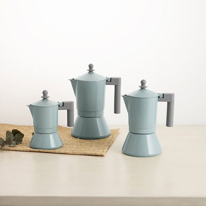 Quid Cafetière Italienne Ozon Vert Métal 9 Tasses