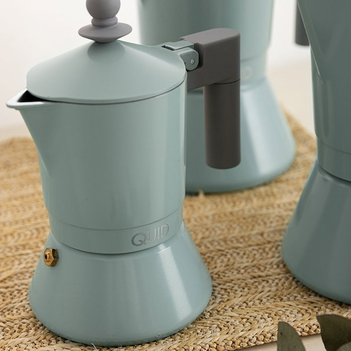 Quid Cafetière Italienne Ozon Vert Métal 9 Tasses